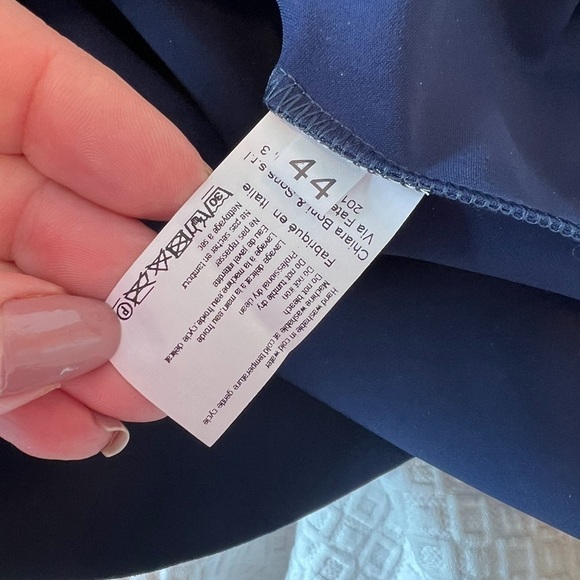Chiara Boni Navy Shami Sleeveless Midi Dress NWT - Picture 16 of 16